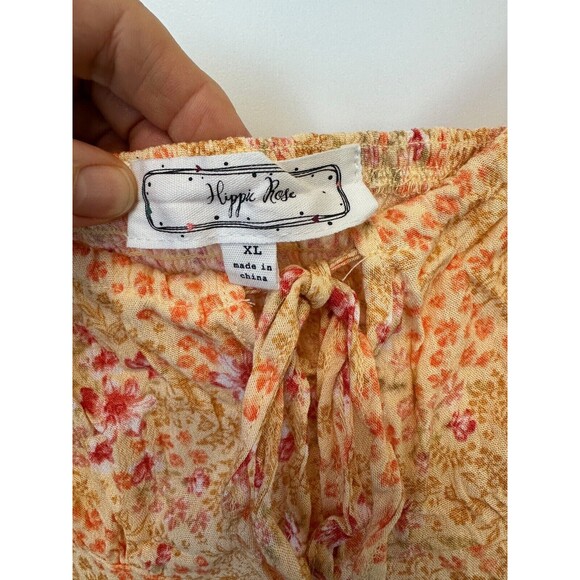Hippie Rose Womens Juniors Floral Dress Yellow Ditsy Babydoll Adjustable Boho XL - Picture 4 of 9